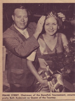 Image 4 - Frank Street places a crown on Beth Anderson, one of the early "Miss Bonefish" queens, circa 1968.